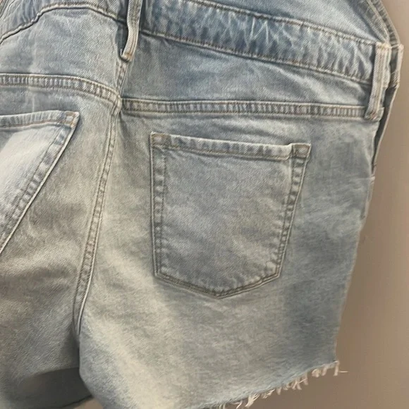 Isabel Maternity Shortalls Denim Cutoffs- s 12 - Picture 4 of 8